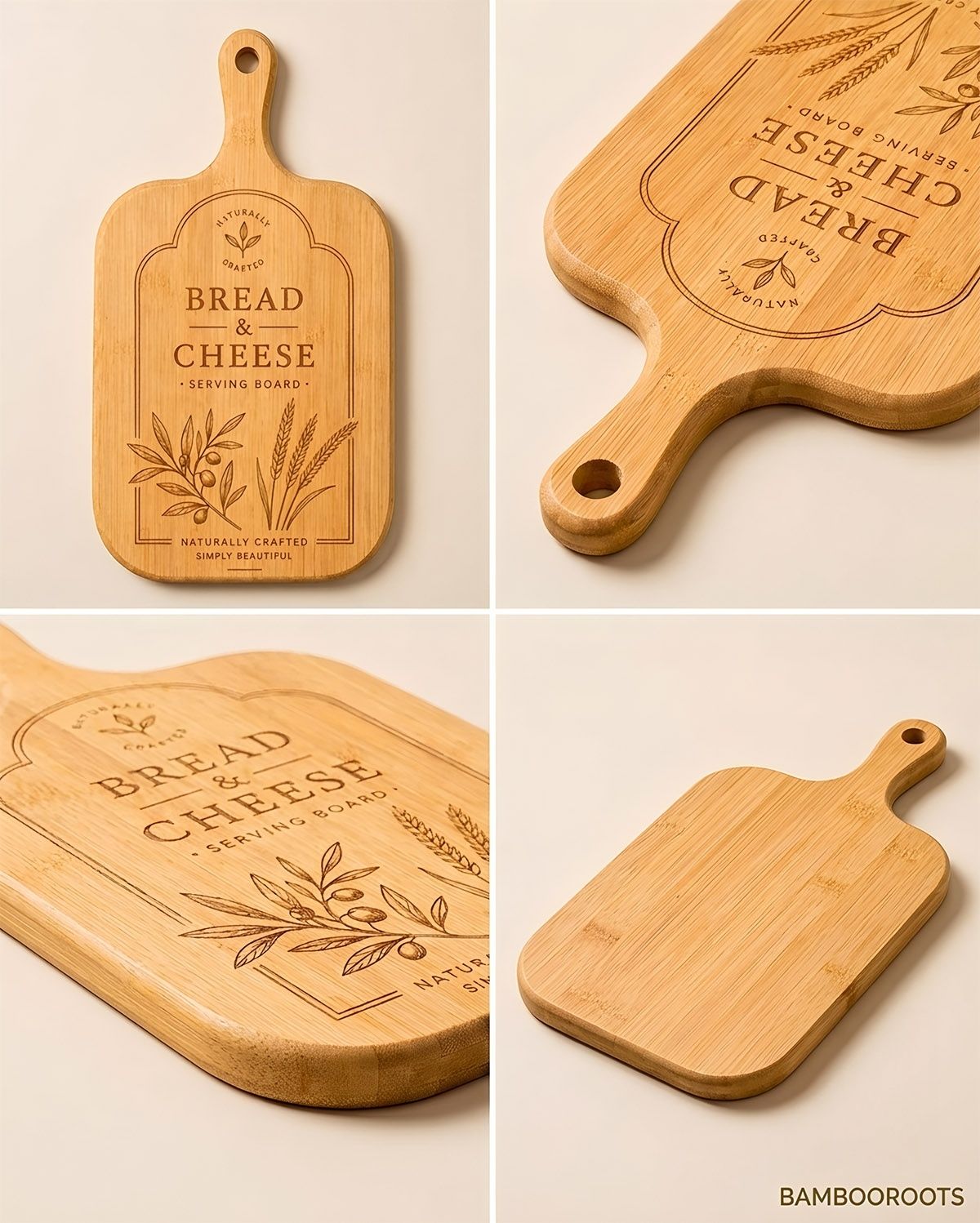 Bamboo cutting board with handle(Image1)