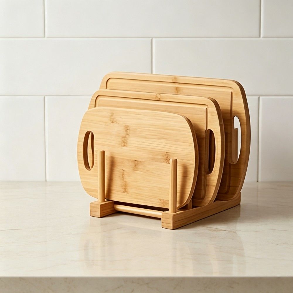 Finger shaped handle cutting board set