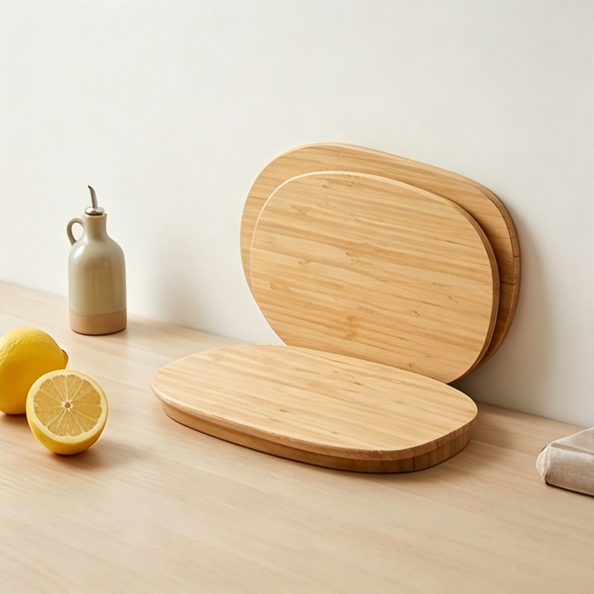 Bullet shaped cutting board set