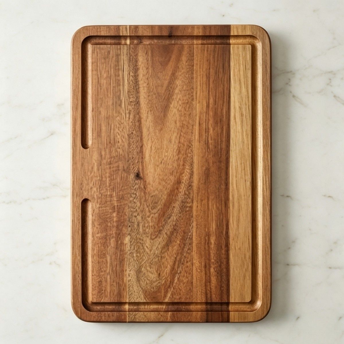 Acacia wood rectangular sink style cutting board