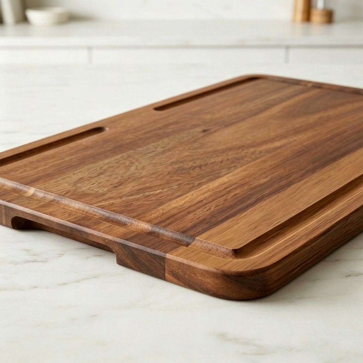 Acacia wood rectangular sink style cutting board(Image2) Acacia wood rectangular sink style cutting board(Image2)