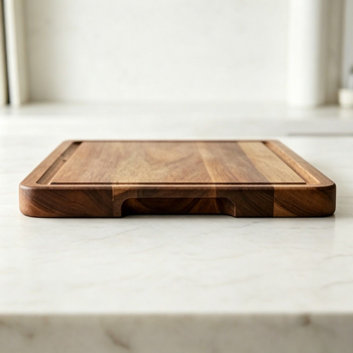 Acacia wood rectangular sink style cutting board(Image4) Acacia wood rectangular sink style cutting board(Image4)