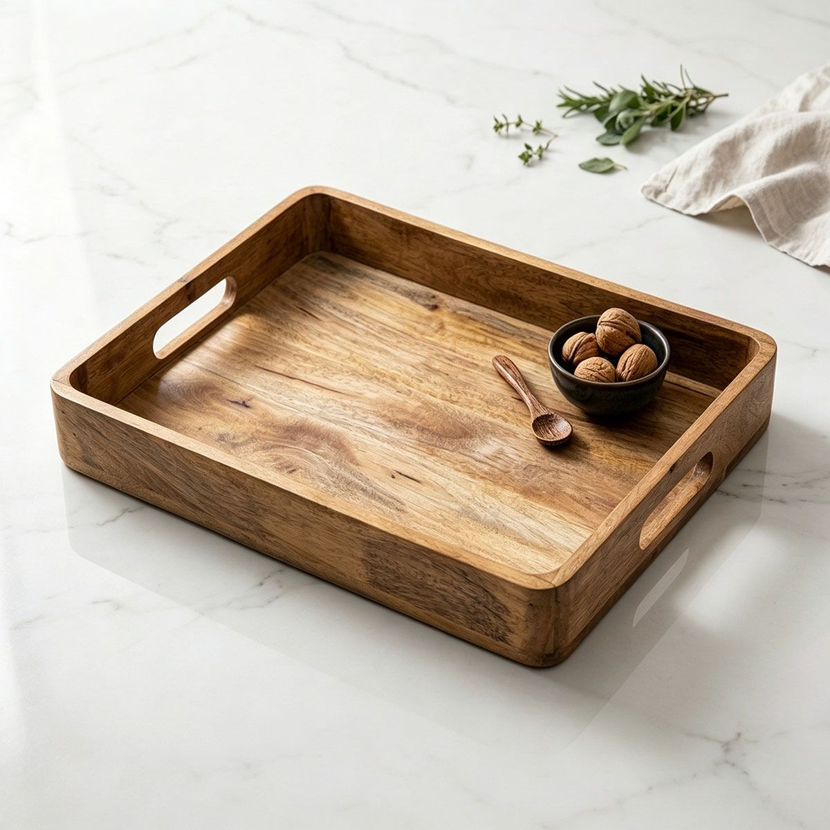 Acacia wood tray