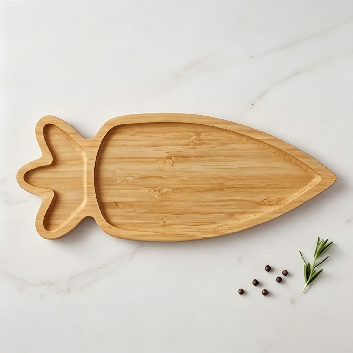 Carrot-shaped tray