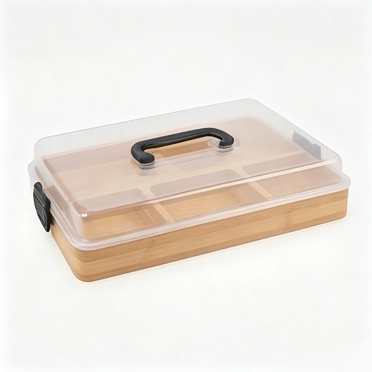 Square six grid Dim sum plate