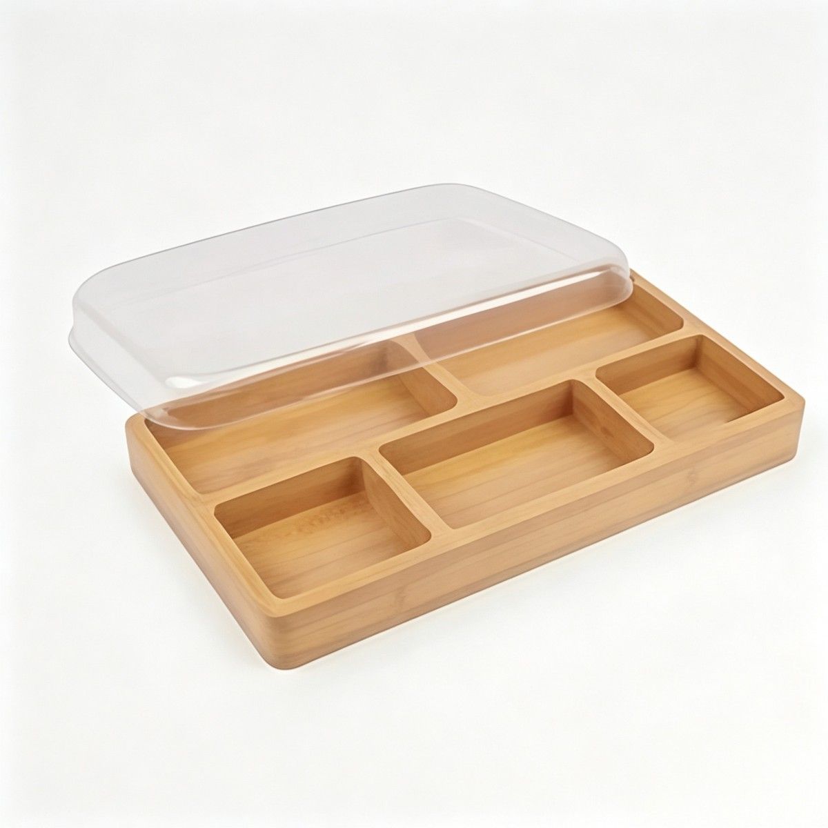 Square six grid Dim sum plate