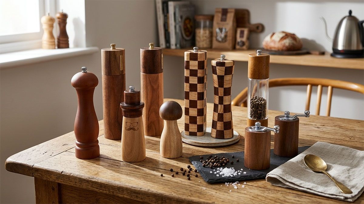 Pepper mill series for tabletop seasoning