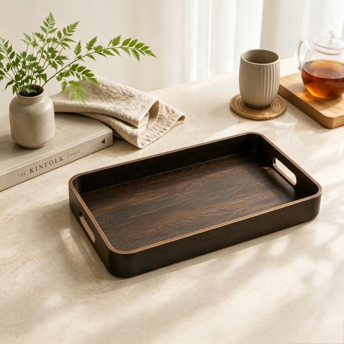 Elegant bamboo tray