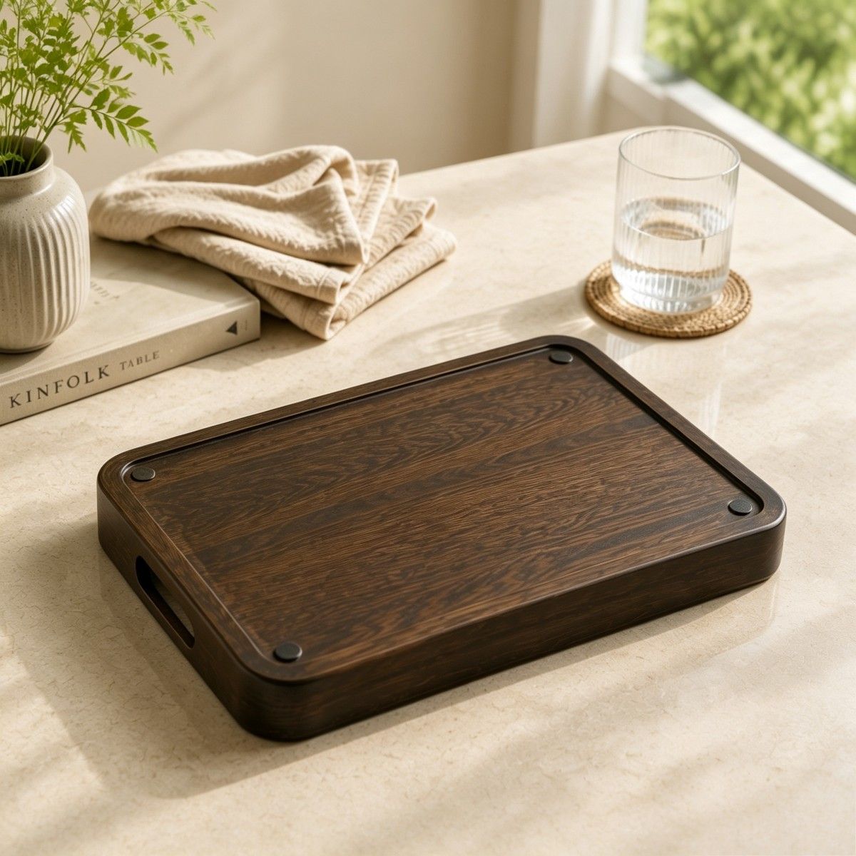 Elegant bamboo tray
