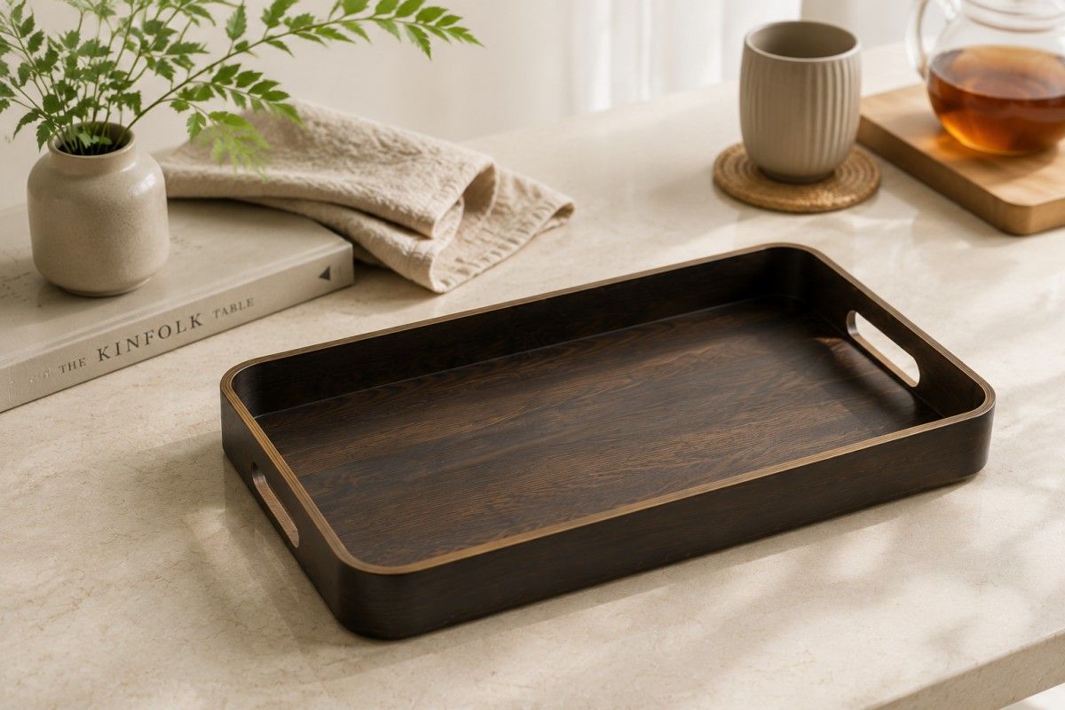 Elegant bamboo tray(Image1) Elegant bamboo tray(Image1)