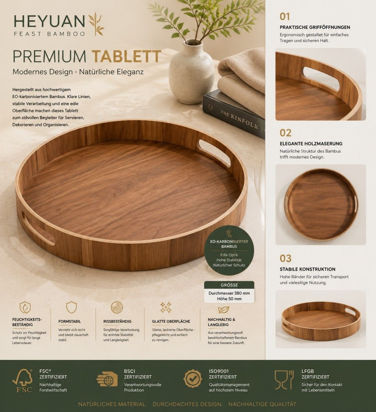 Circular bamboo display tray(Image5)