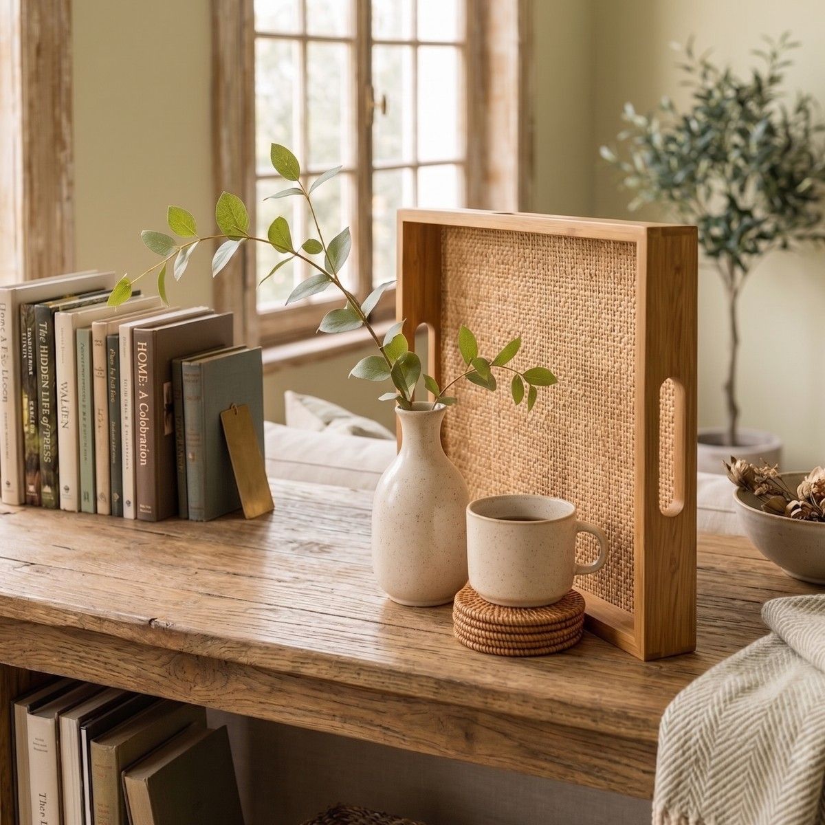 Bamboo and Vine Service Tray