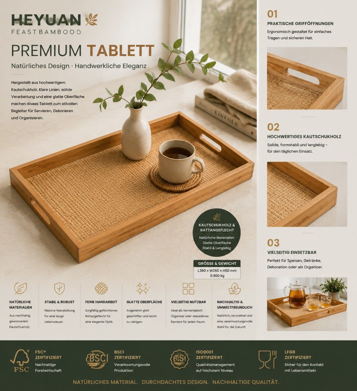 Bamboo and Vine Service Tray(Image5)