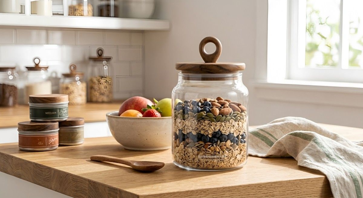 Acacia wood sealed jar(Image2)