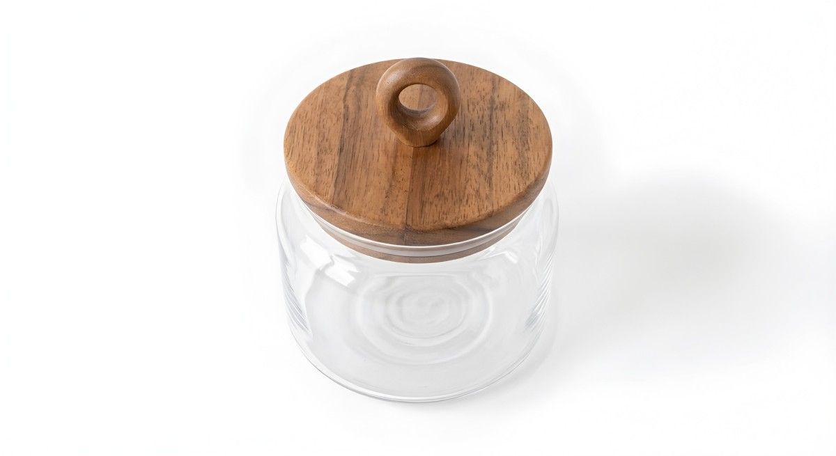 Acacia wood sealed jar(Image1)