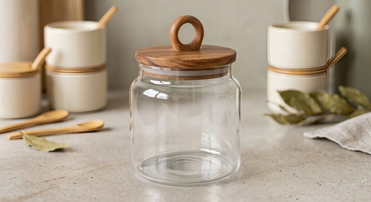 Acacia wood sealed jar(Image5)