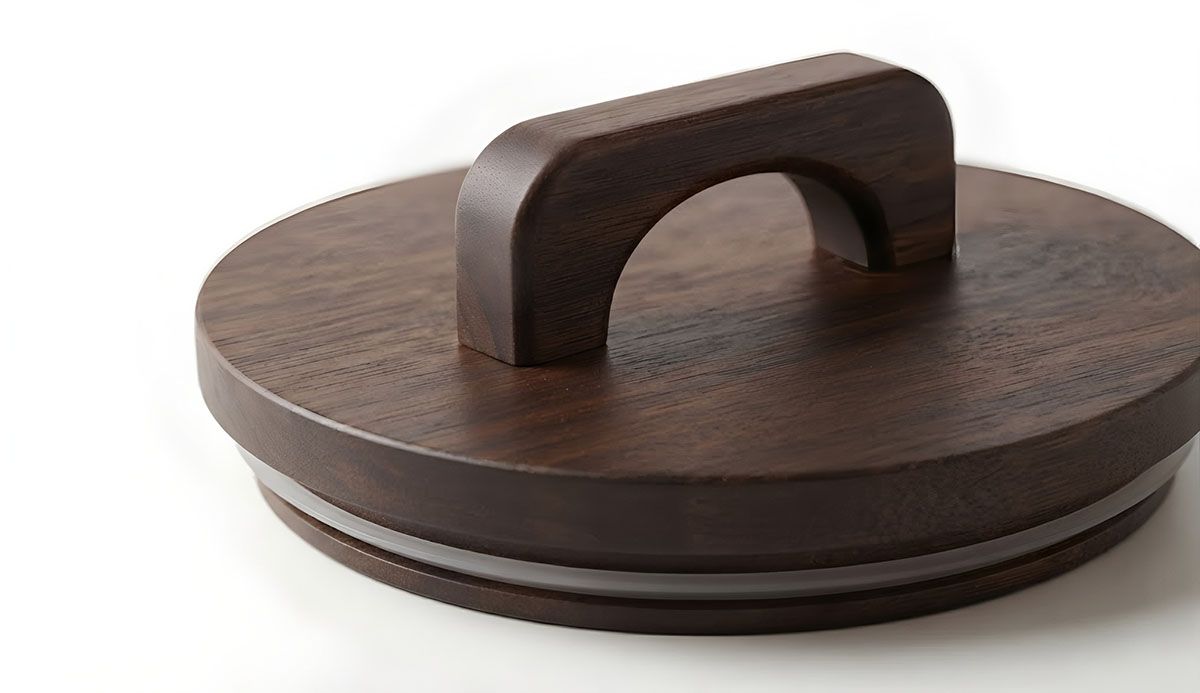 Acacia wood handle grain jar(Image3)