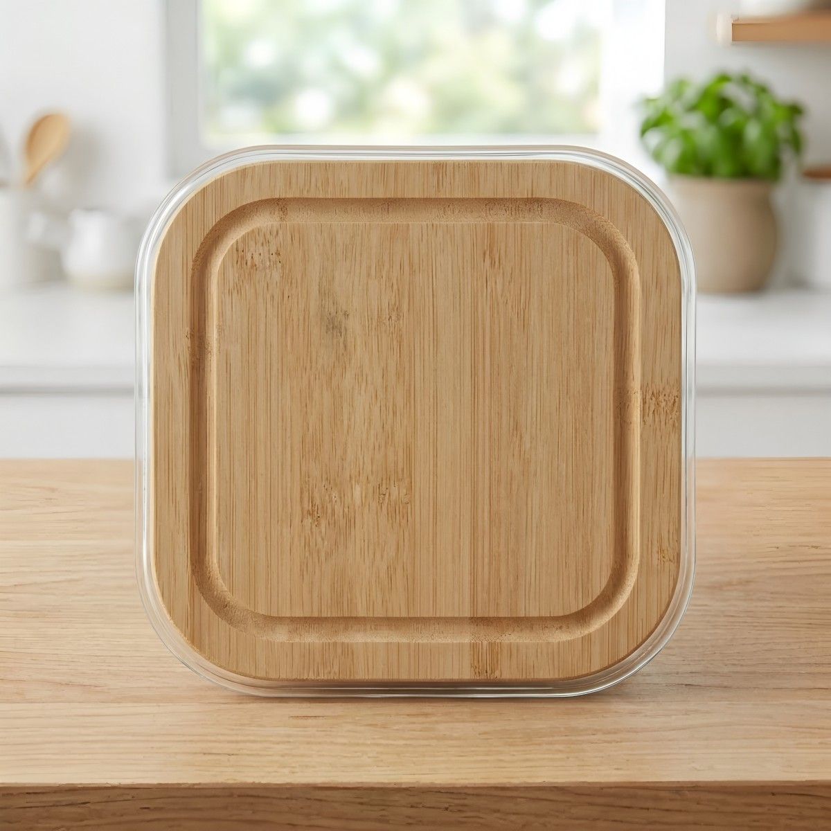 Bamboo covered glass preservation box