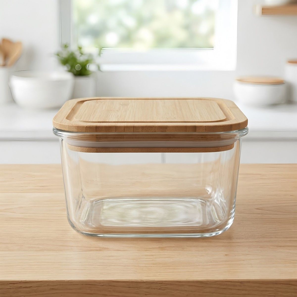 Bamboo covered glass preservation box