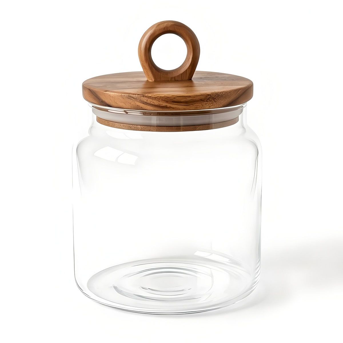 Acacia wood sealed jar