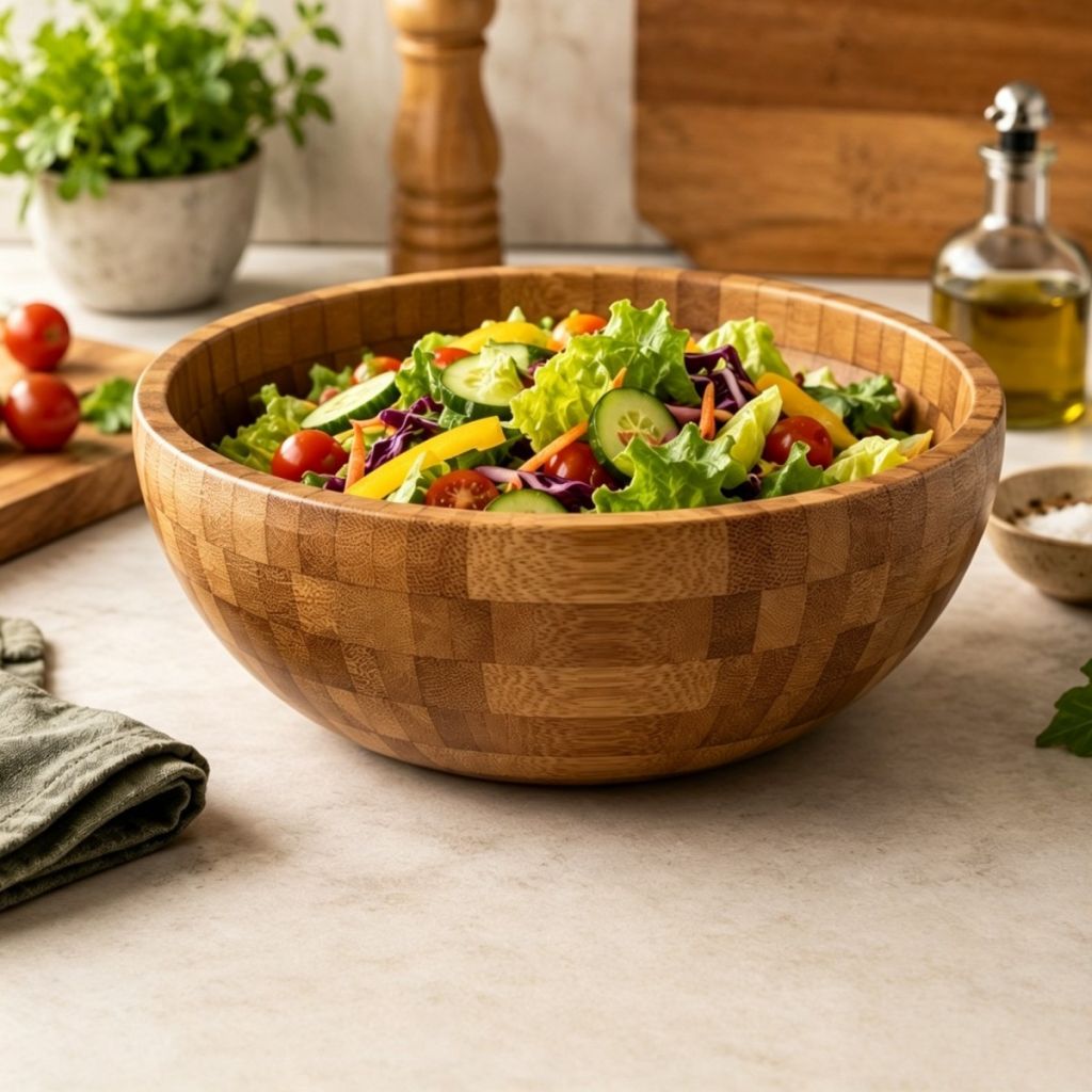 Bamboo Charm · Carbon Art Salad Bowl