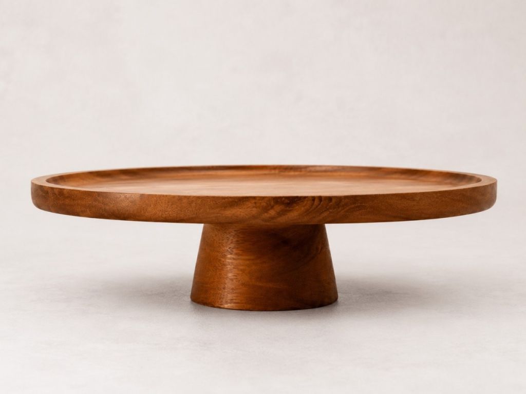 Acacia wood cake plate(Image3)