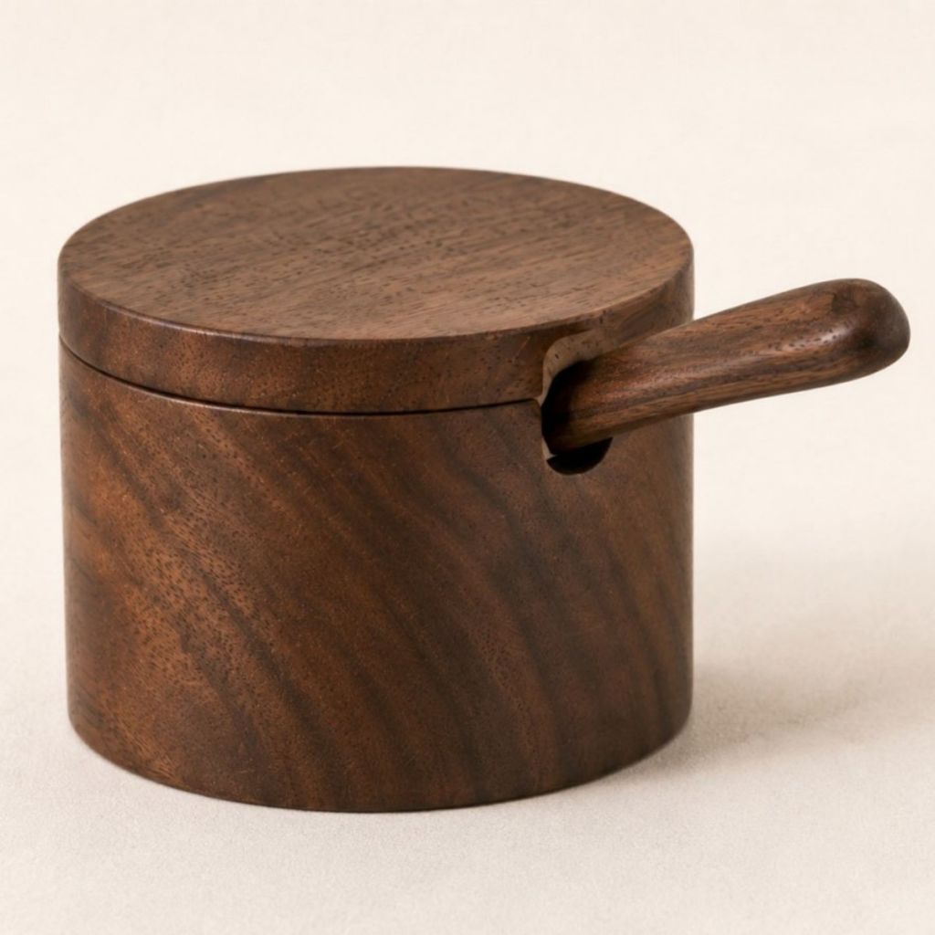 Rongcai European style wooden sugar jar