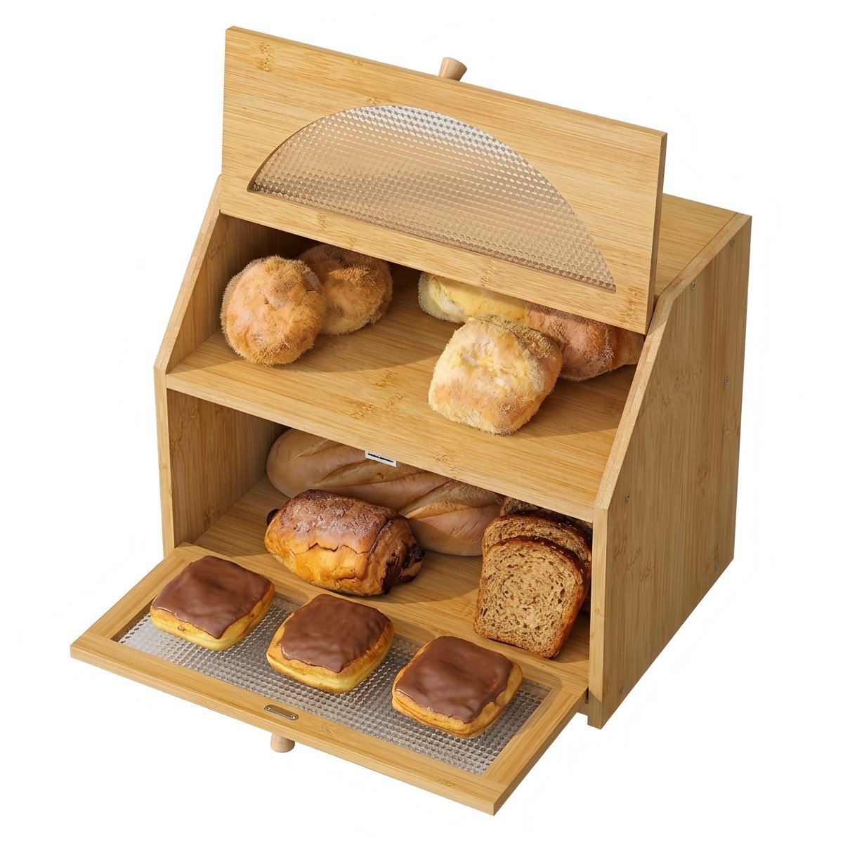 Double layered bread cabinet