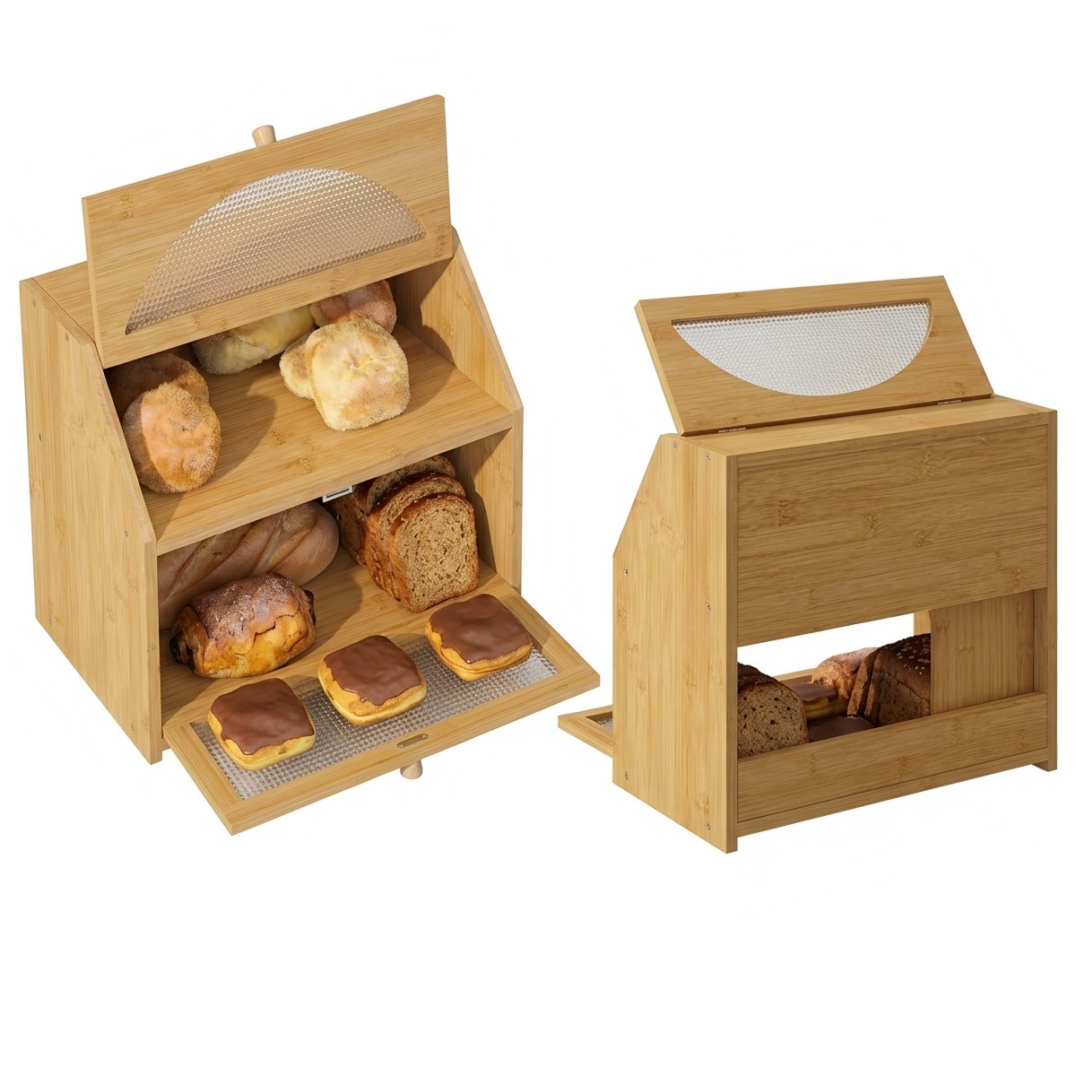 Double layered bread cabinet