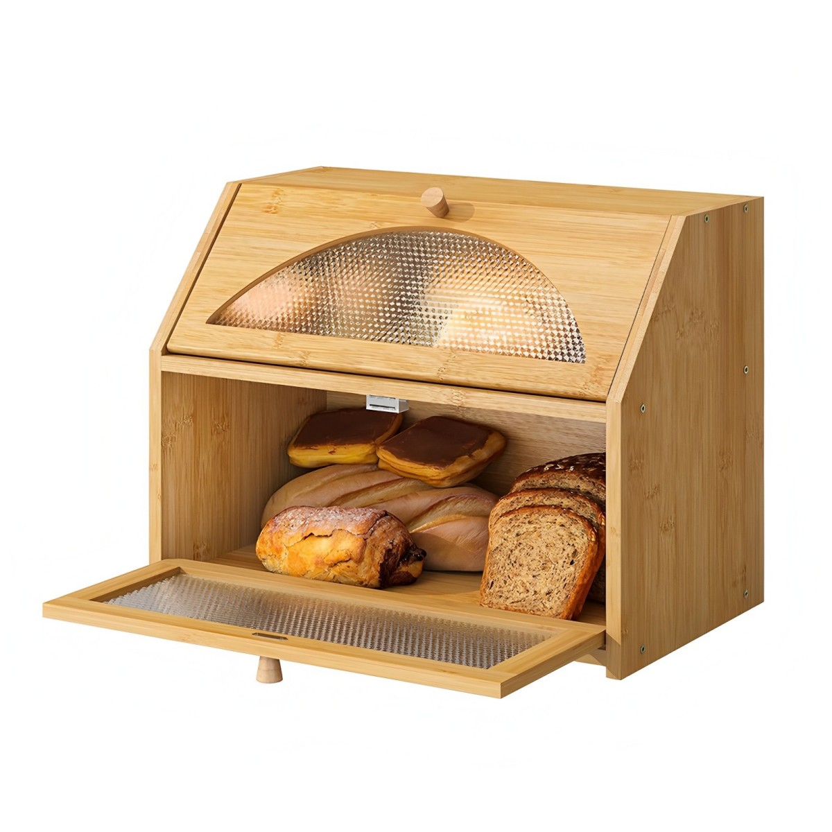 Double layered bread cabinet