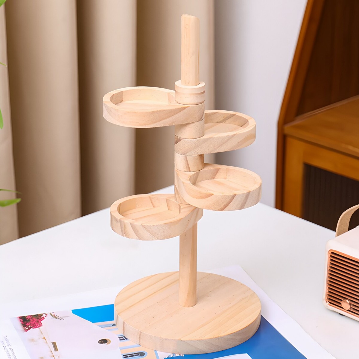 Rotating wooden storage rack(Image6)