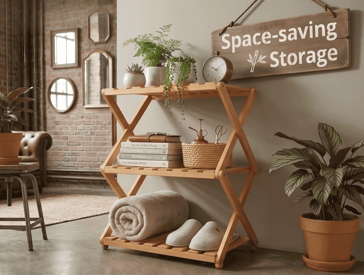 Foldable BambooStorage Rack(Image3)