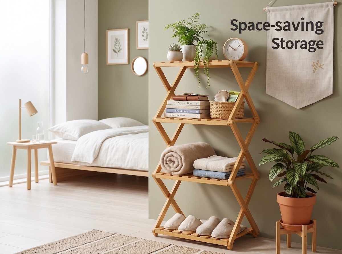 Foldable BambooStorage Rack(Image2)