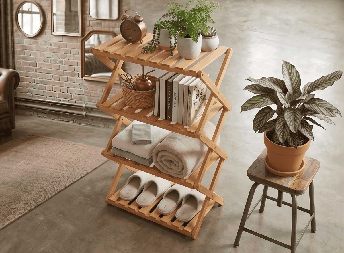 Foldable BambooStorage Rack(Image6)