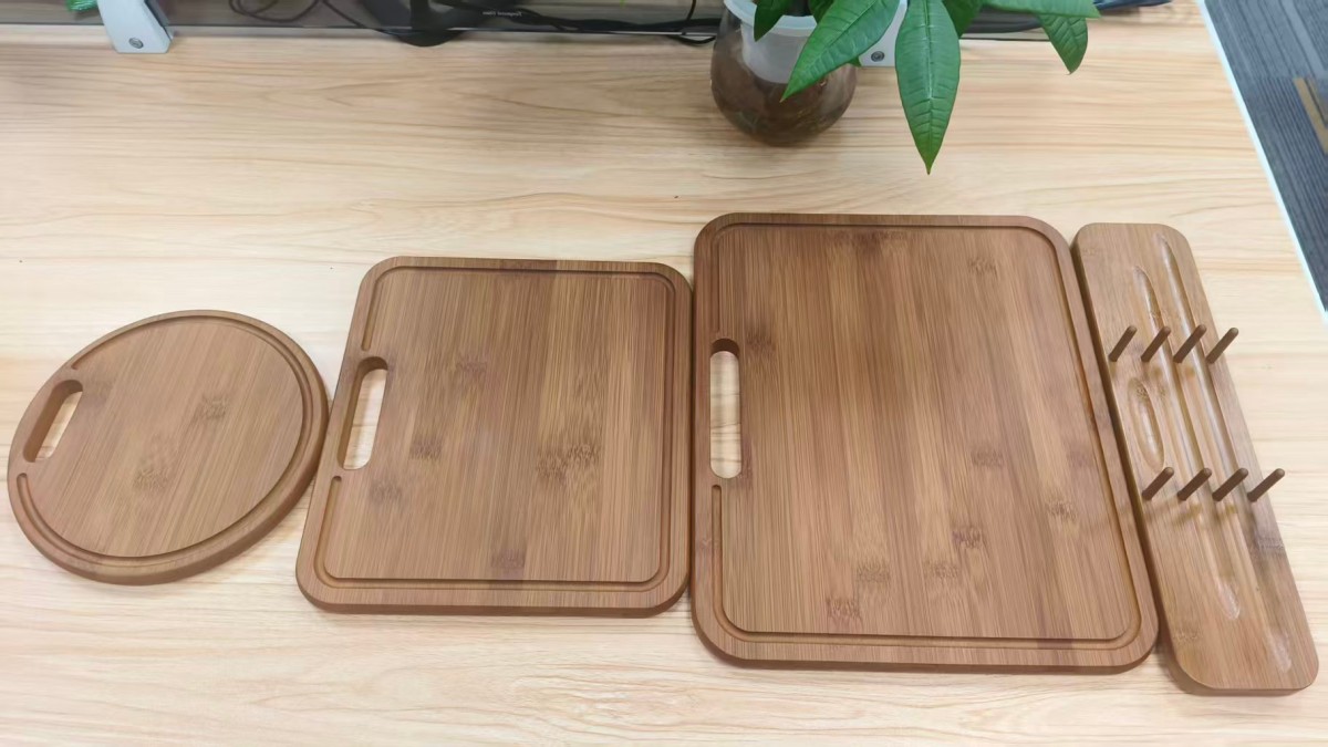 Carbonized bamboo cutting board three piece set(Image1)