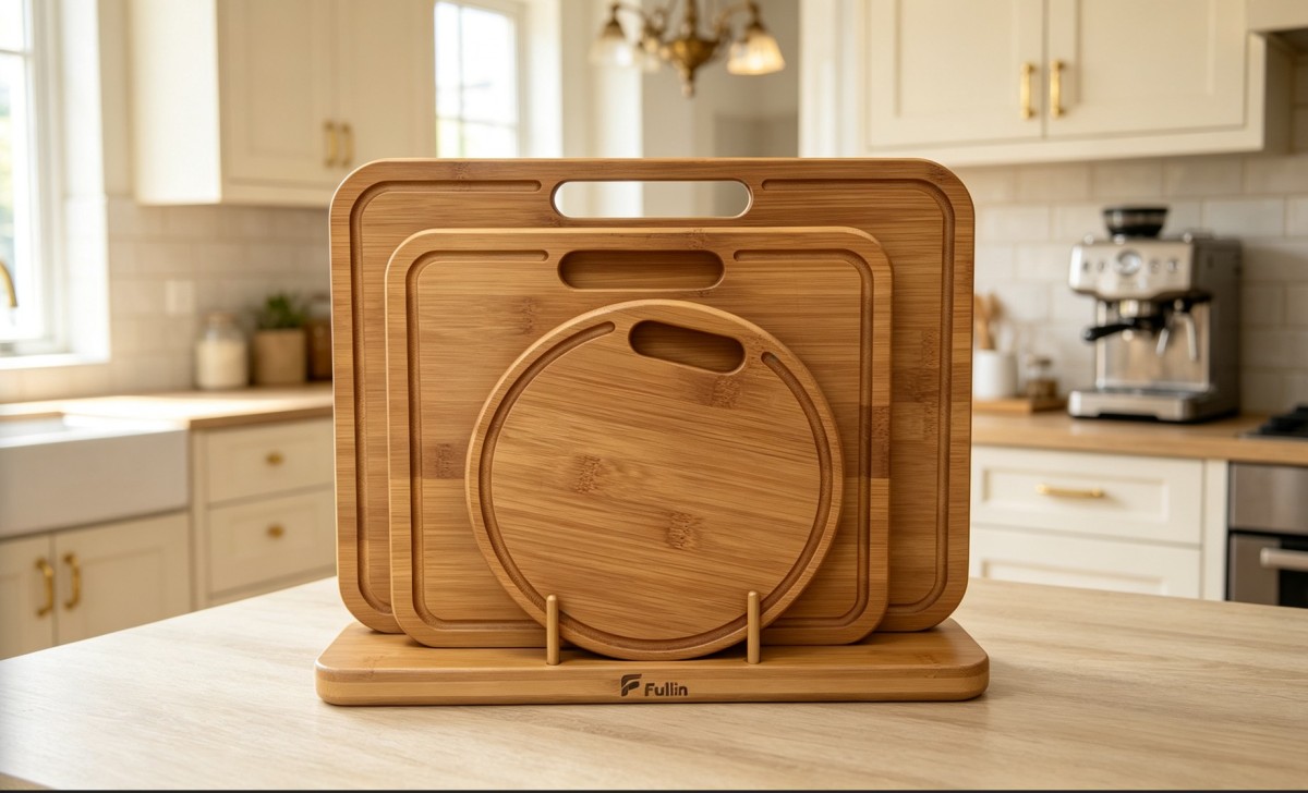 Carbonized bamboo cutting board three piece set(Image5)