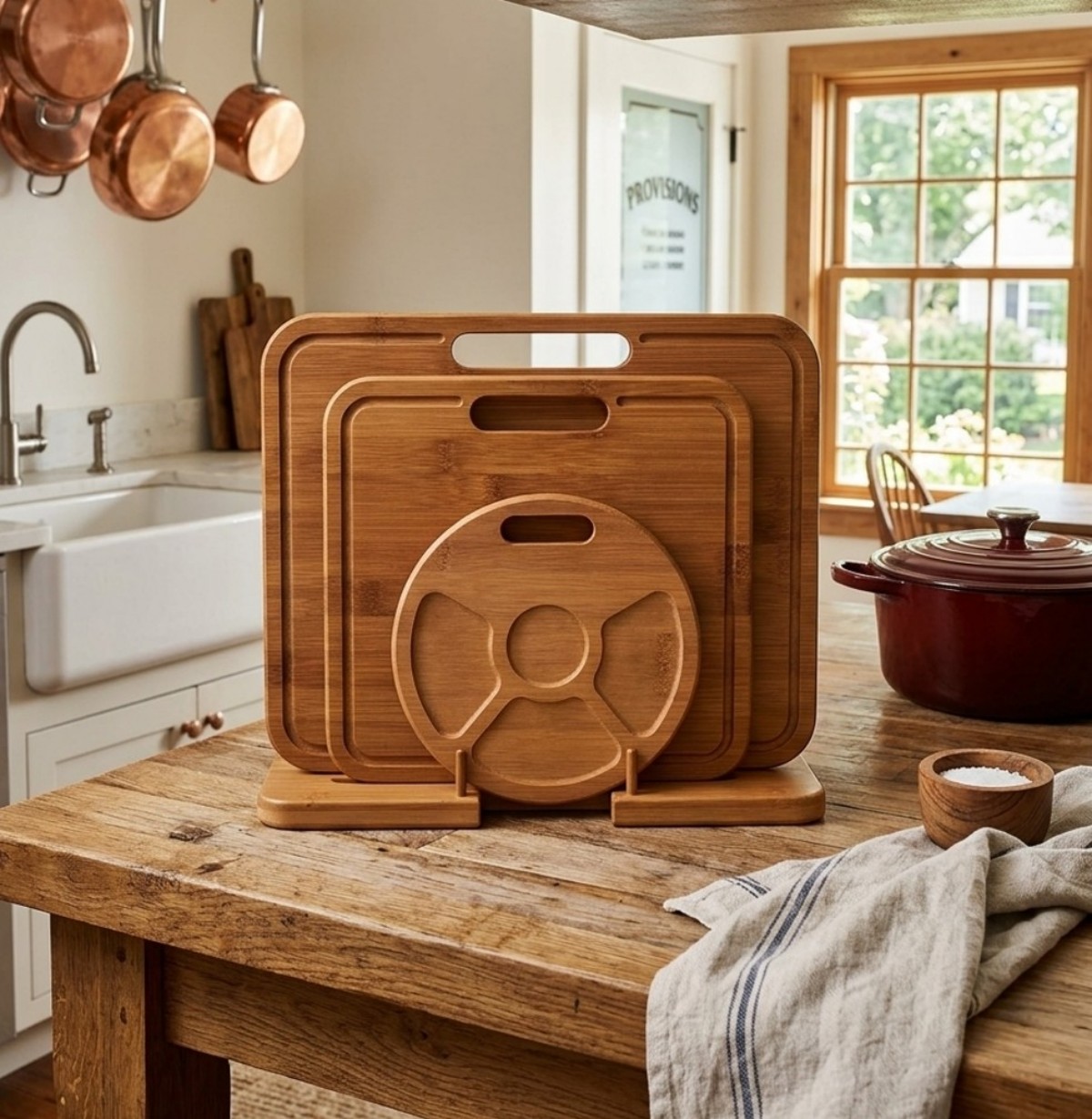 Carbonized bamboo cutting board three piece set(Image7)