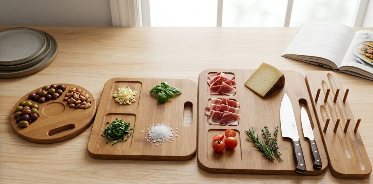 Carbonized bamboo cutting board three piece set(Image10)