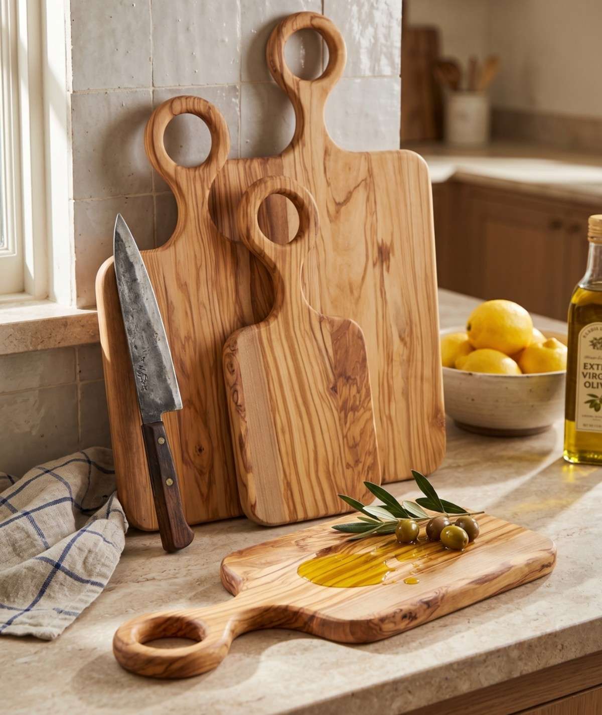 Olive wood chopping board(Image7)